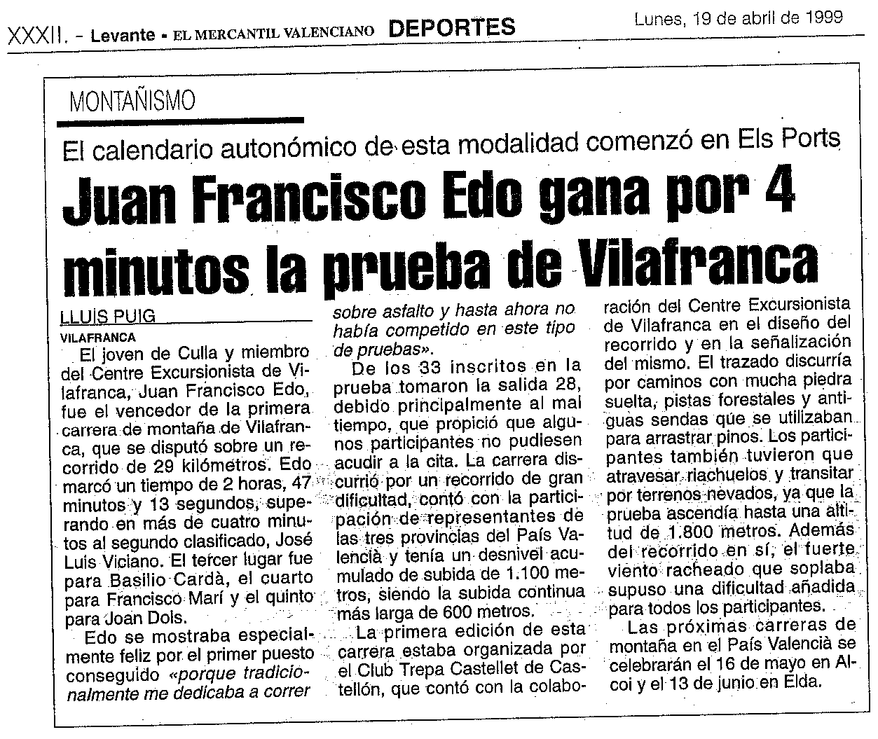 Levante 19/04/1999