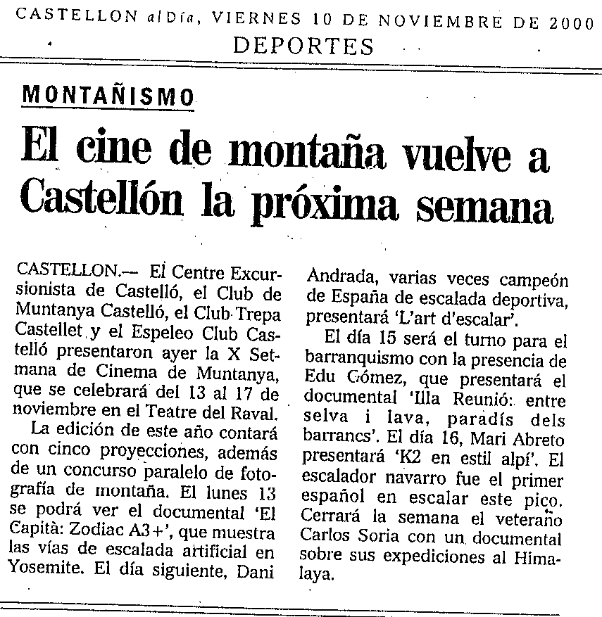 Castellón al Día 10/11/2000