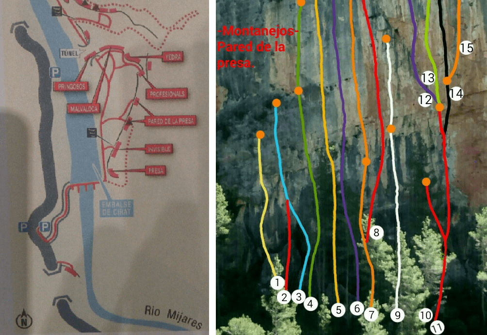 situación y vías Montanejos